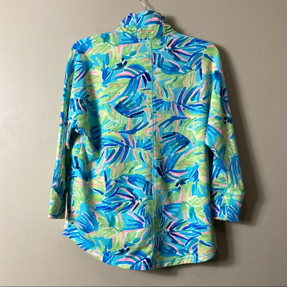 Lilly Pulitzer Deedee Swing Floral Print Zip Jacket In Serenity Now View 2